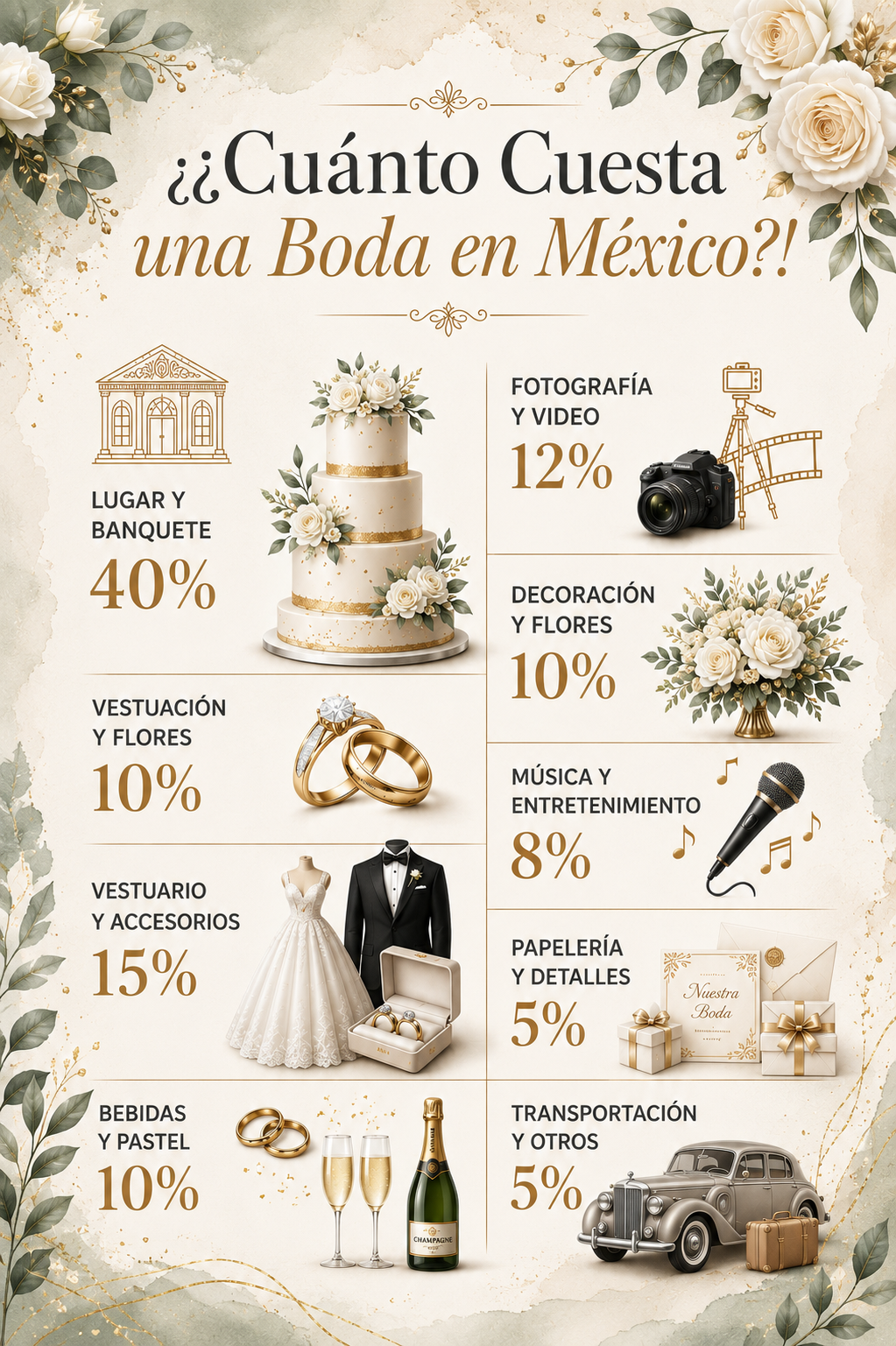 Armar el presupuesto de tu boda sin perder la cabeza